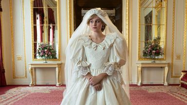 ONLY FOR USE FOR THE CROWN JUNKET FEATURE - GEMMA PEPLOW... Emma Corrin as Princess Diana in The Crown. Pic: Netflix/ Des Willie